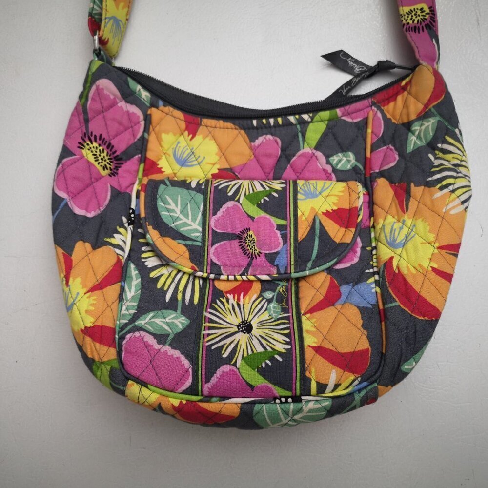Vera Bradley Multi Colored Lightly Quilted Zipper Closure Crossbody Bag - Picture 4 of 11